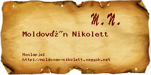 Moldován Nikolett névjegykártya