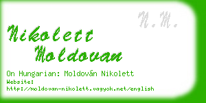 nikolett moldovan business card